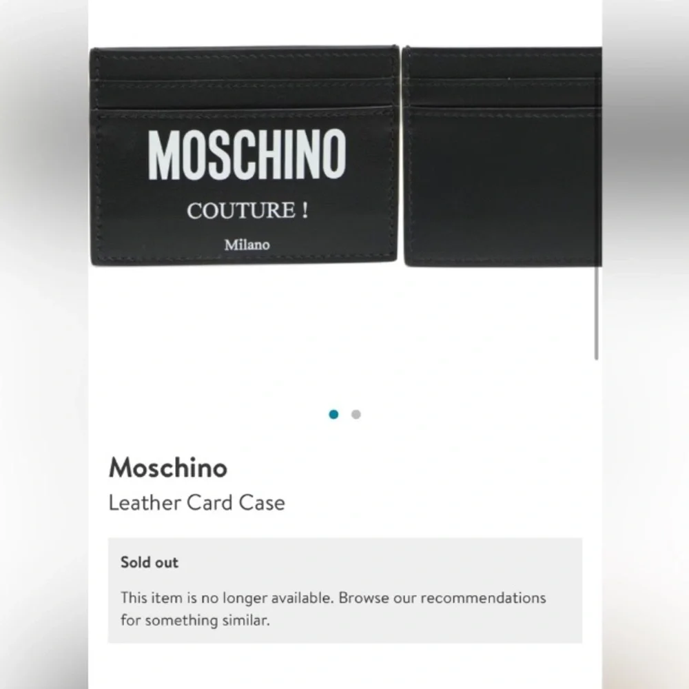 MOSCHINO Leather Card Case - Picture 5 of 6